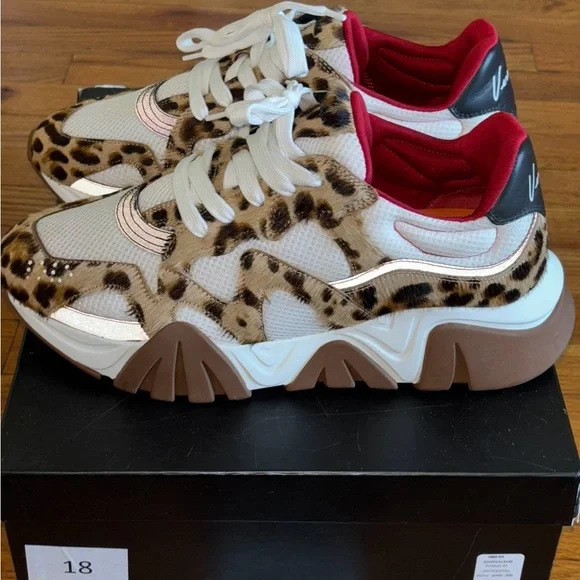 Versace Brown and Red Squalo Leopard - Picture 1 of 3